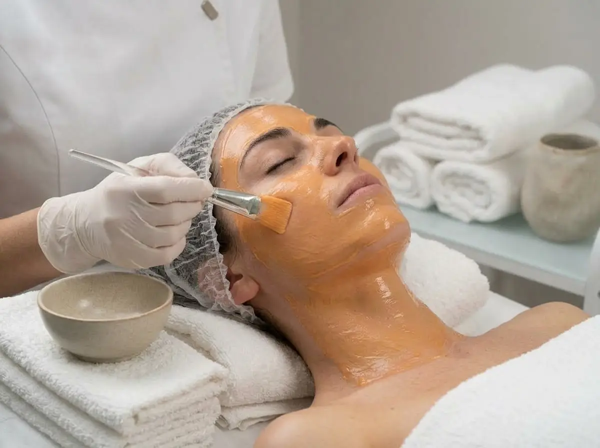 donna che riceve un trattamento viso vitamina c