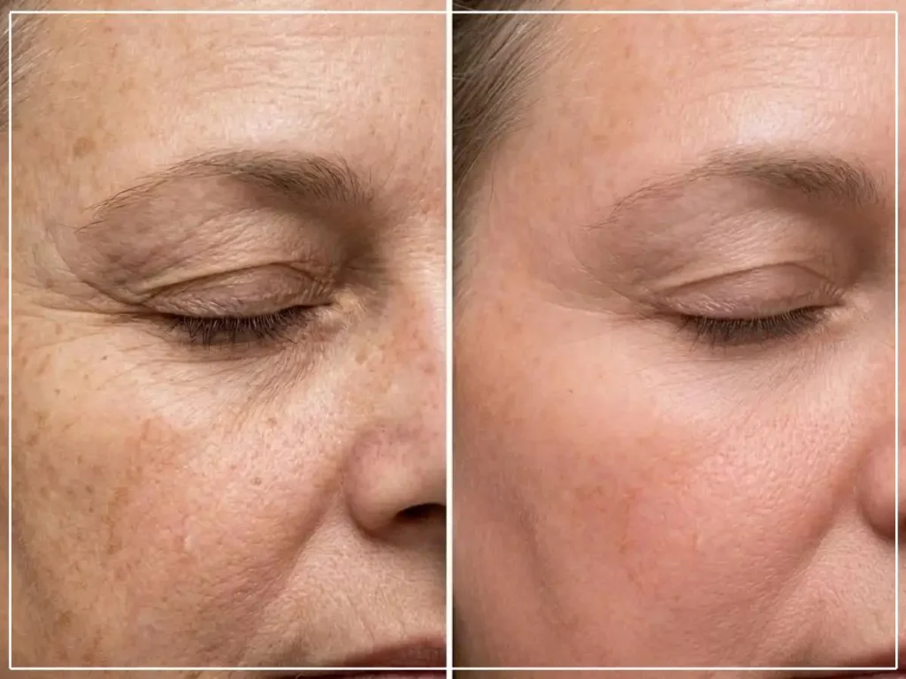 Trattamento viso effetto lifting prima e dopo